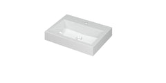 Ink Momento meubelwastafel 60x45cm - 1 kraangat - Polystone - Glans Wit - 3421001