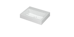 Ink Momento meubelwastafel 60x45cm - zonder kraangat - Polystone - Glans Wit - 3421000