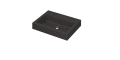Ink Momento meubelwastafel 60x45cm - zonder kraangaten - Quartz zwart - 3421200