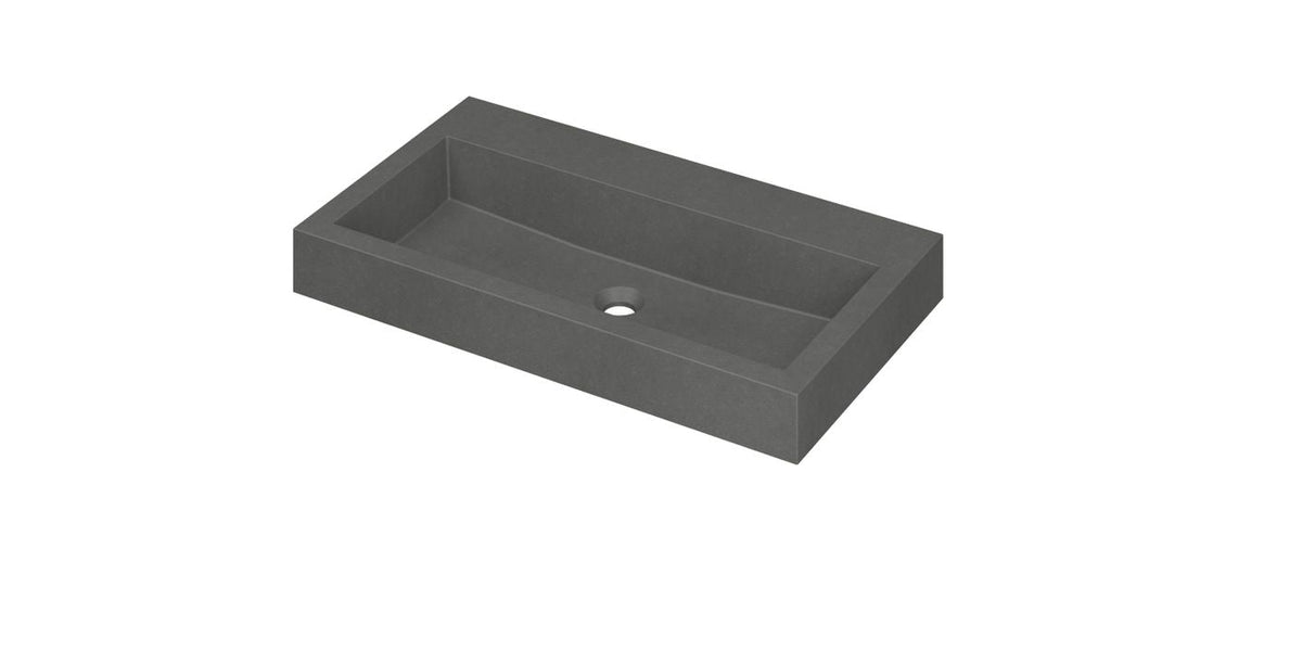 Ink Momento meubelwastafel 80x45cm - zonder kraangat - Quartz grijs - 3421115