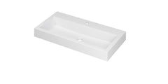 Ink Momento meubelwastafel 90x45cm - 1 kraangat - Polystone - Mat Wit - 3421321