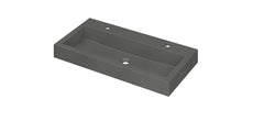 Ink Momento meubelwastafel 90x45cm - 2 kraangaten - Quartz grijs - 3421122