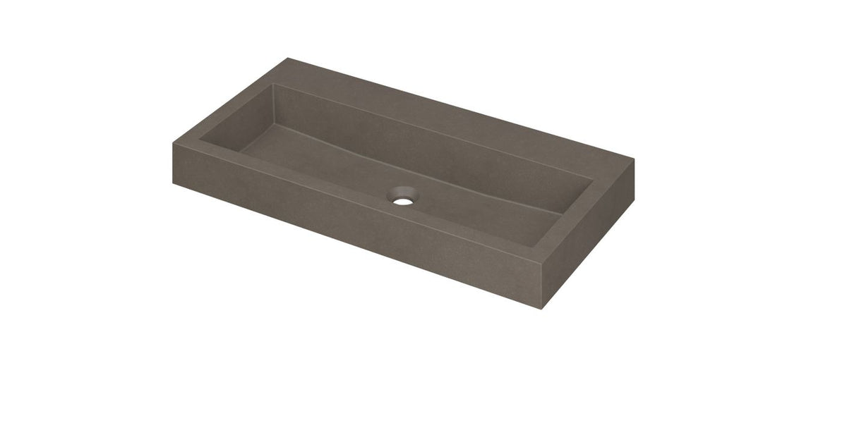 Ink Momento meubelwastafel 90x45cm - zonder kraangaten - Quartz Beton - 3421420