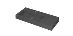 Ink Momento meubelwastafel links 100x45cm - 1 kraangat - Quartz grijs - 3421136