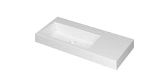Ink Momento meubelwastafel links 100x45cm - zonder kraangat - Polystone - Glans Wit - 3421035
