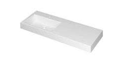 Ink Momento meubelwastafel links 120x45cm - 1 kraangat - Polystone - Glans Wit - 3421346