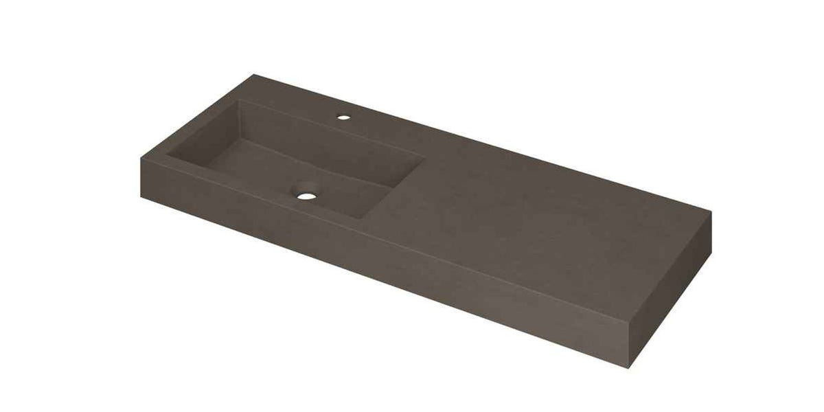 Ink Momento meubelwastafel links 120x45cm - 1 kraangat - Quartz Beton - 3421446