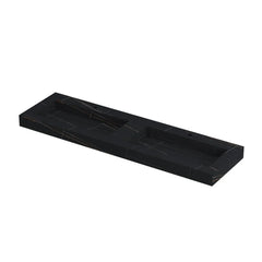 Ink Pitch dubbele meubelwastafel 160x45cm keramische slab - 2 kraangaten - Lauren black - 0210452