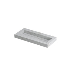 Ink Pitch meubelwastafel 100x45cm keramische slab - zonder kraangaten - Calacatta - 0210340