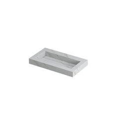 Ink Pitch meubelwastafel 80x45cm keramische slab - zonder kraangaten - Calacatta - 0210320