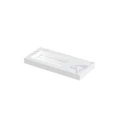 Ink Pitch meubelwastafel links 100x45cm keramische slab - zonder kraangaten - Statuario - 0210483