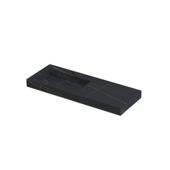 Ink Pitch meubelwastafel links 120x45cm keramische slab - 1 kraangat - Lauren black - 0210532