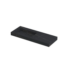 Ink Pitch meubelwastafel links 120x45cm keramische slab - zonder kraangaten - Lauren black - 0210522