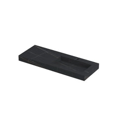 Ink Pitch meubelwastafel rechts 120x45cm keramische slab - 1 kraangat - Lauren black - 0210552