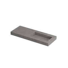 Ink Pitch meubelwastafel rechts 120x45cm keramische slab - zonder kraangaten - Armani grey - 0210541