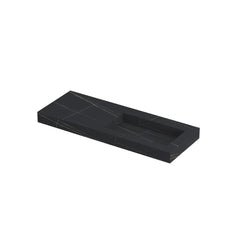 Ink Pitch meubelwastafel rechts 120x45cm keramische slab - zonder kraangaten - Lauren black - 0210542