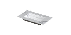 Ink Post Wastafel keramische slab envelop bak met 1 kraangat - Statuario glans - 80x45x1cm
