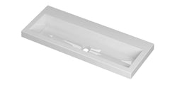 Ink Roots wastafel porselein zonder kraangat - Glans Wit - 100x40x6cm - 0300621
