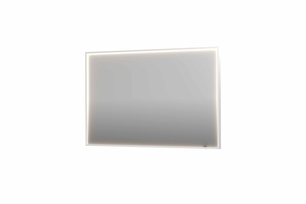 Ink SP19 spiegel 120x80cm in stalen kader met rondom indirecte LED verlichting - Mat Wit - 8409076