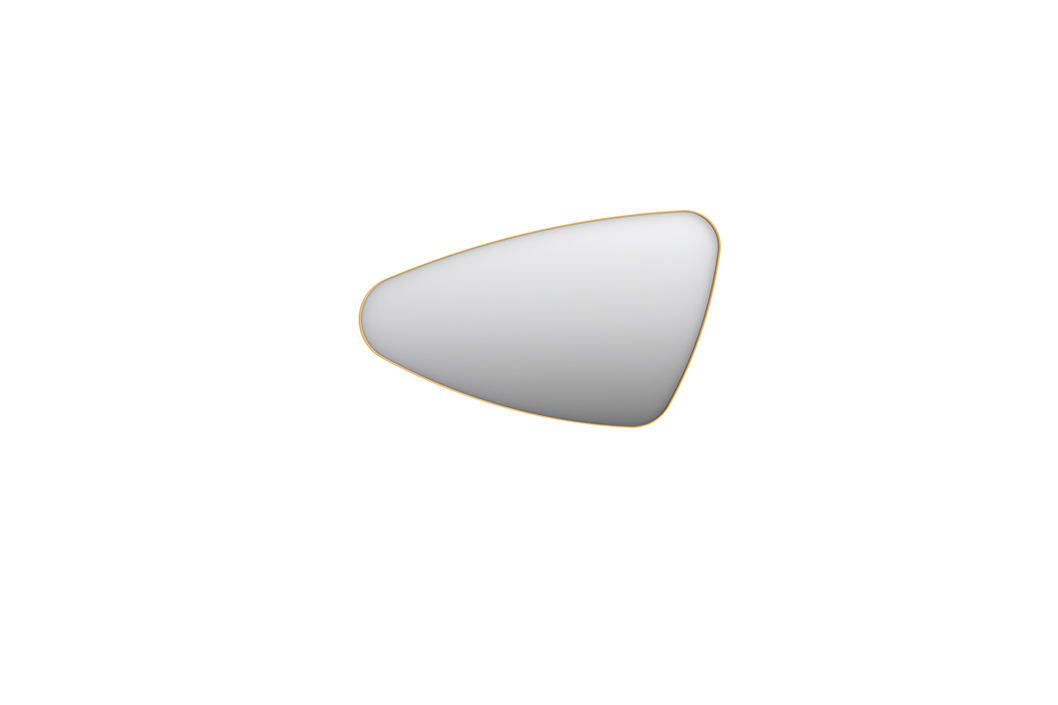 Ink SP22 spiegel 100 x 60 cm organisch in stalen kader linker versie - geborsteld mat goud - 8409362