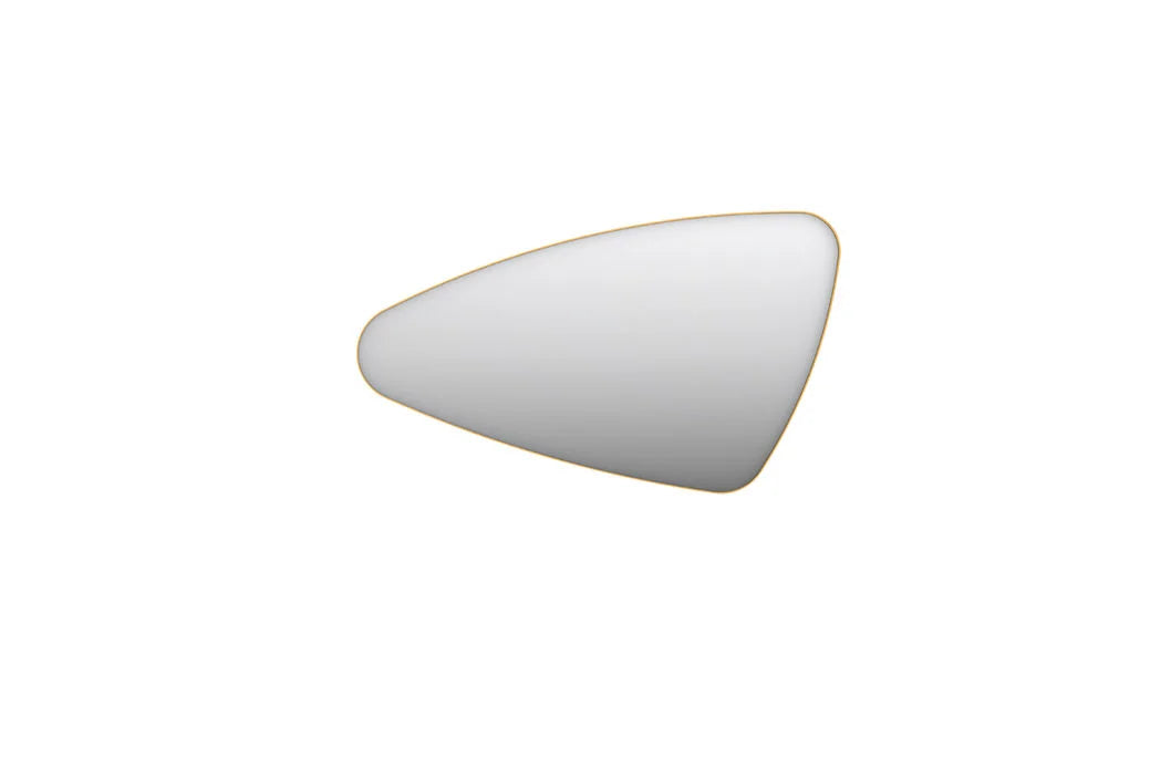 Ink SP22 spiegel 120 x 70 cm organisch in stalen kader linker versie - geborsteld mat goud - 8409372