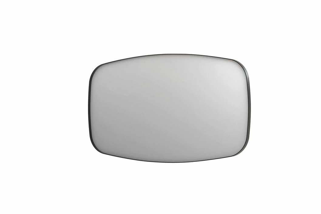 Ink SP29 contour spiegel 140x80cm verzonken in kader - geborsteld metaal zwart - 8409675