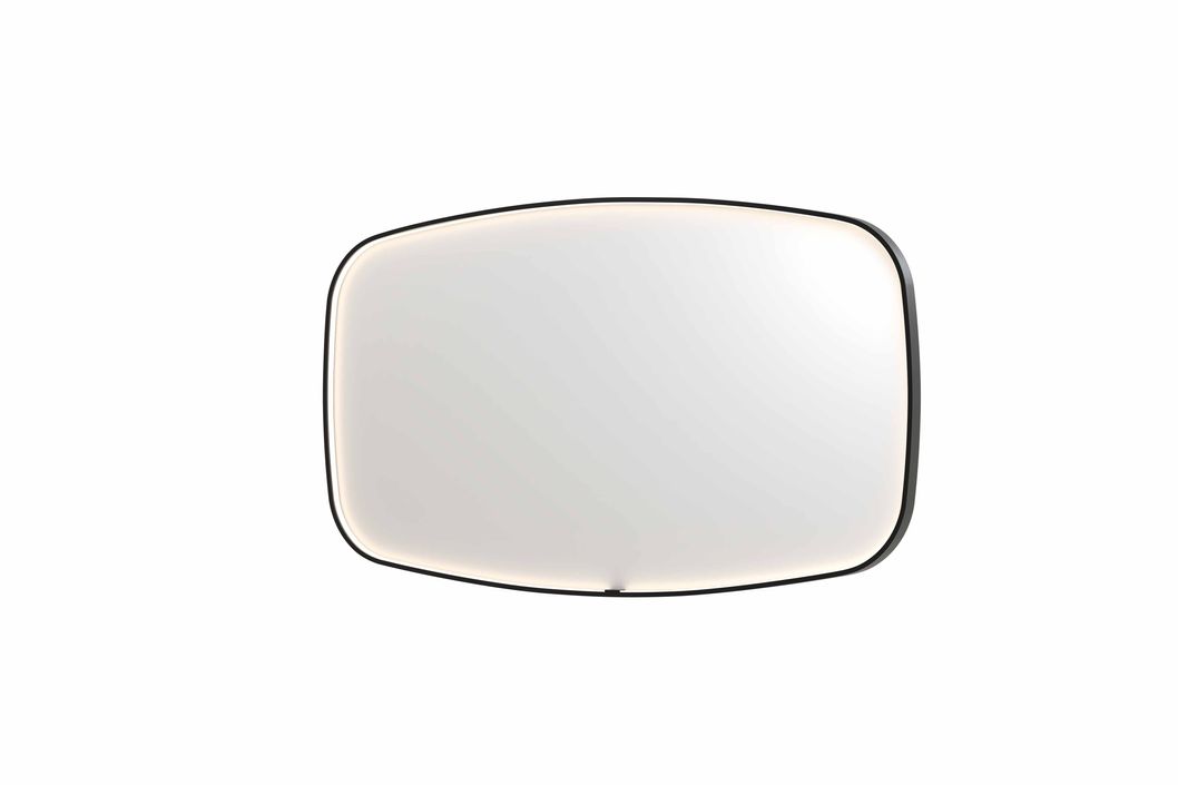 Ink SP31 spiegel 140x80cm - directe LED verlichting rondom, geborsteld metaal zwart - 8409875