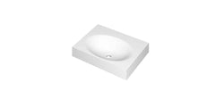 Ink Smooth Wastafel polystone centraal zonder kraangat - Mat Wit - 60x45x9cm - 3407400
