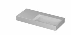 Ink United wastafel rechts porselein 100x45cm - 1 kraangat - Glans Wit - 0206431