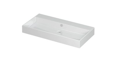 Ink Unlimited wastafel - porselein zonder kraangat - Glans Wit - 90x45cm - 0202041