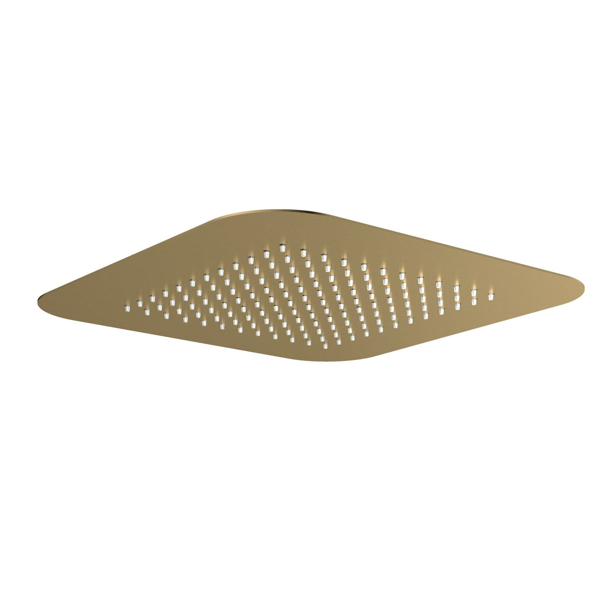 Hotbath Gal M147 inbouw hoofddouche 42 x 42 cm - Geborsteld Messing PVD