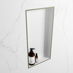 MONDIAZ EASY Nis 59,5x29,5cm in solid surface kleur Army | Talc. 1 vak  geschikt voor in- of opbouw