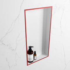 MONDIAZ EASY Nis 59,5x29,5cm in solid surface kleur Fire | Talc. 1 vak  geschikt voor in- of opbouw