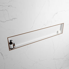 MONDIAZ EASY Nis 149,5x29,5cm in solid surface kleur Rust | Talc. 1 vak  geschikt voor in- of opbouw