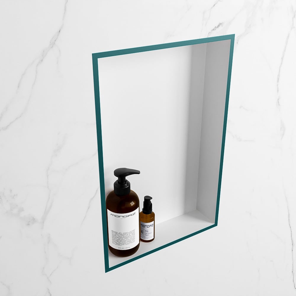 MONDIAZ EASY Nis 44,5x29,5cm in solid surface kleur Smag | Talc. 1 vak  geschikt voor in- of opbouw
