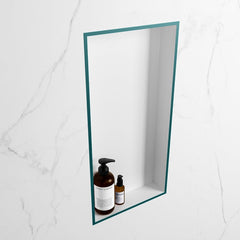 MONDIAZ EASY Nis 59,5x29,5cm in solid surface kleur Smag | Talc. 1 vak  geschikt voor in- of opbouw