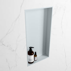 MONDIAZ EASY Nis 59,5x29,5cm in solid surface kleur Clay | Clay. 1 vak  geschikt voor in- of opbouw