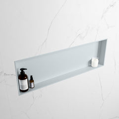 MONDIAZ EASY Nis 89,5x29,5cm in solid surface kleur Clay | Clay. 1 vak  geschikt voor in- of opbouw