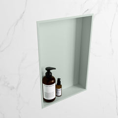 MONDIAZ EASY Nis 44,5x29,5cm in solid surface kleur Greey | Greey. 1 vak  geschikt voor in- of opbouw