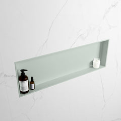 MONDIAZ EASY Nis 89,5x29,5cm in solid surface kleur Greey | Greey. 1 vak  geschikt voor in- of opbouw
