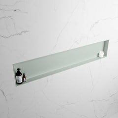 MONDIAZ EASY Nis 149,5x29,5cm in solid surface kleur Greey | Greey. 1 vak  geschikt voor in- of opbouw