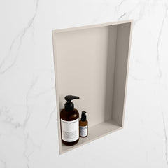 MONDIAZ EASY Nis 44,5x29,5cm in solid surface kleur Linen | Linen. 1 vak  geschikt voor in- of opbouw