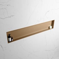 MONDIAZ EASY Nis 149,5x29,5cm in solid surface kleur Oro | Oro. 1 vak  geschikt voor in- of opbouw