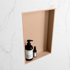 MONDIAZ EASY Nis 44,5x29,5cm in solid surface kleur Rosee | Rosee. 1 vak  geschikt voor in- of opbouw