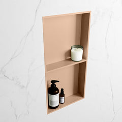 MONDIAZ EASY Nis 59,5x29,5cm in solid surface kleur Rosee | Rosee. 2 vakken geschikt voor in- of opbouw