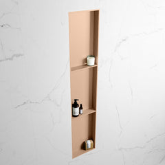 MONDIAZ EASY Nis 149,5x29,5cm in solid surface kleur Rosee | Rosee. 3 vakken  geschikt voor in- of opbouw