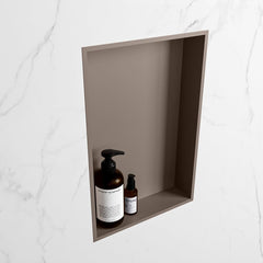 MONDIAZ EASY Nis 44,5x29,5cm in solid surface kleur Smoke | Smoke. 1 vak  geschikt voor in- of opbouw