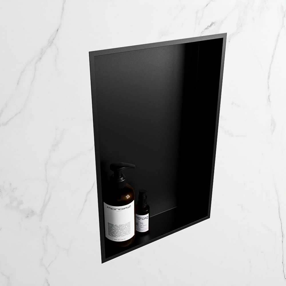 MONDIAZ EASY Nis 44,5x29,5cm in solid surface kleur Urban | Urban. 1 vak  geschikt voor in- of opbouw