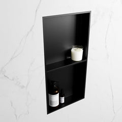 MONDIAZ EASY Nis 59,5x29,5cm in solid surface kleur Urban | Urban. 2 vakken geschikt voor in- of opbouw