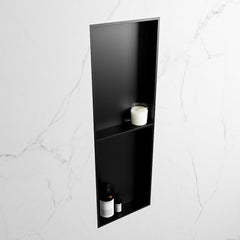 MONDIAZ EASY Nis 149,5x29,5cm in solid surface kleur Urban | Urban. 2 vakken geschikt voor in- of opbouw